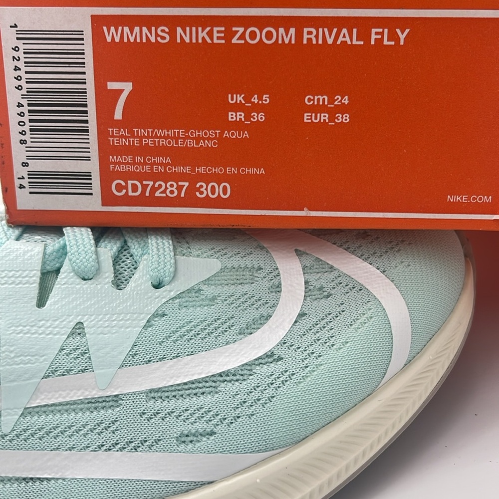 Nike WMNS NIKE ZOOM RIVAL FLY Sneakers 
TEAL TINT/WHITE-GHOST AQUA
CD7287 300 - Picture 16 of 16